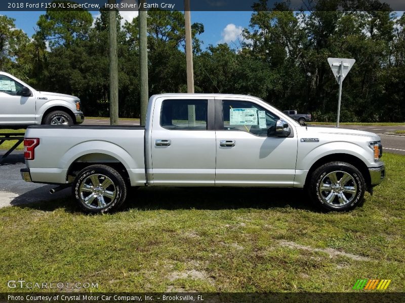 Ingot Silver / Earth Gray 2018 Ford F150 XL SuperCrew