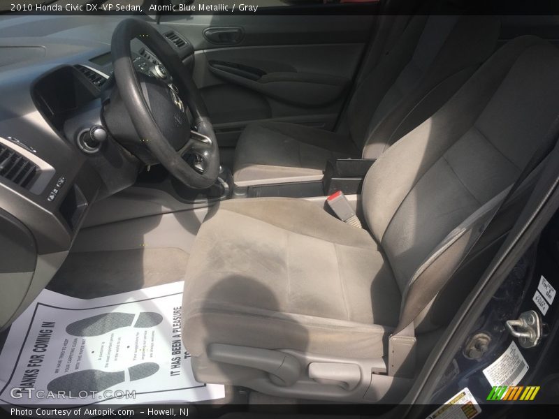 Atomic Blue Metallic / Gray 2010 Honda Civic DX-VP Sedan