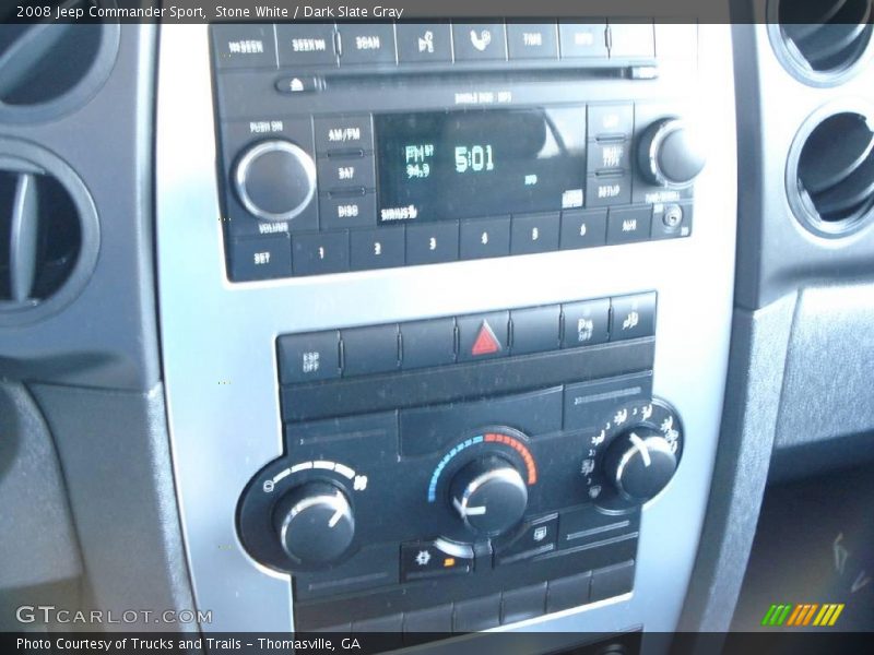 Stone White / Dark Slate Gray 2008 Jeep Commander Sport