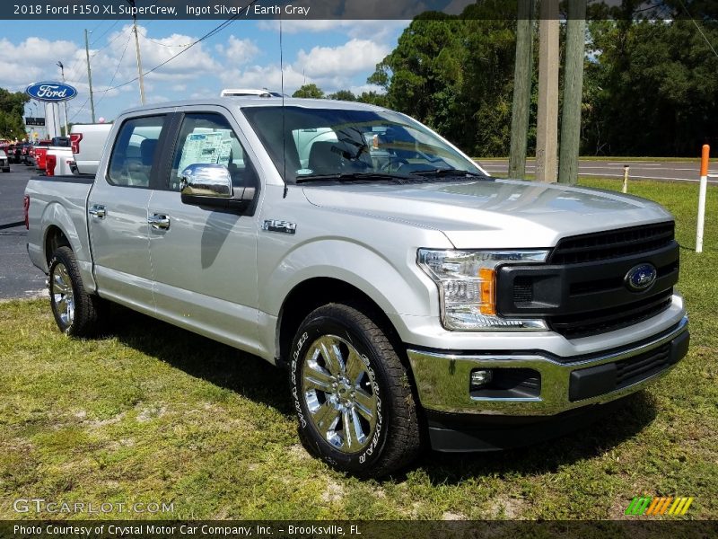 Ingot Silver / Earth Gray 2018 Ford F150 XL SuperCrew