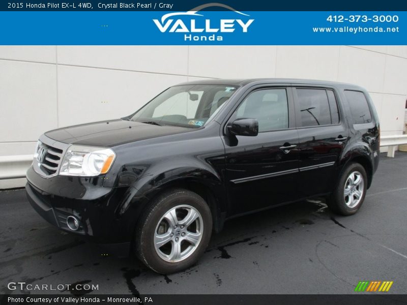 Crystal Black Pearl / Gray 2015 Honda Pilot EX-L 4WD