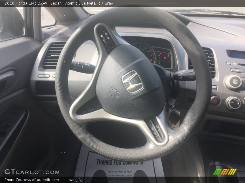 Atomic Blue Metallic / Gray 2010 Honda Civic DX-VP Sedan