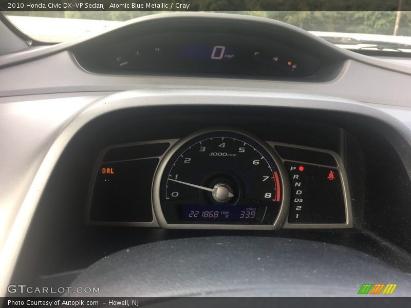 Atomic Blue Metallic / Gray 2010 Honda Civic DX-VP Sedan