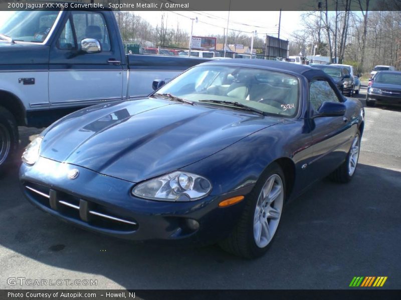 Sapphire Metallic / Oatmeal 2000 Jaguar XK XK8 Convertible