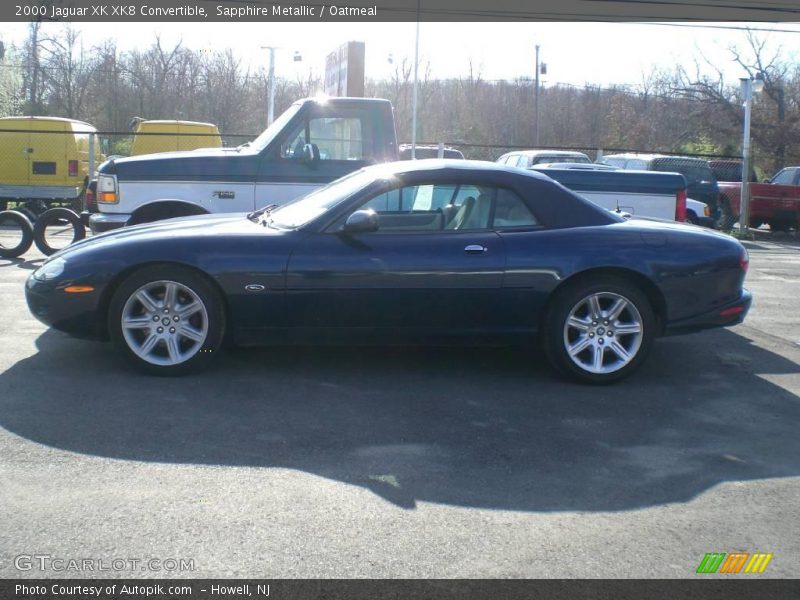 Sapphire Metallic / Oatmeal 2000 Jaguar XK XK8 Convertible