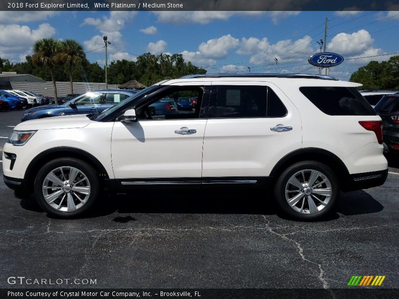 White Platinum / Medium Stone 2018 Ford Explorer Limited