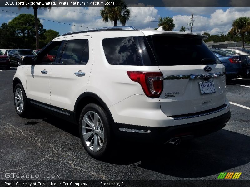 White Platinum / Medium Stone 2018 Ford Explorer Limited