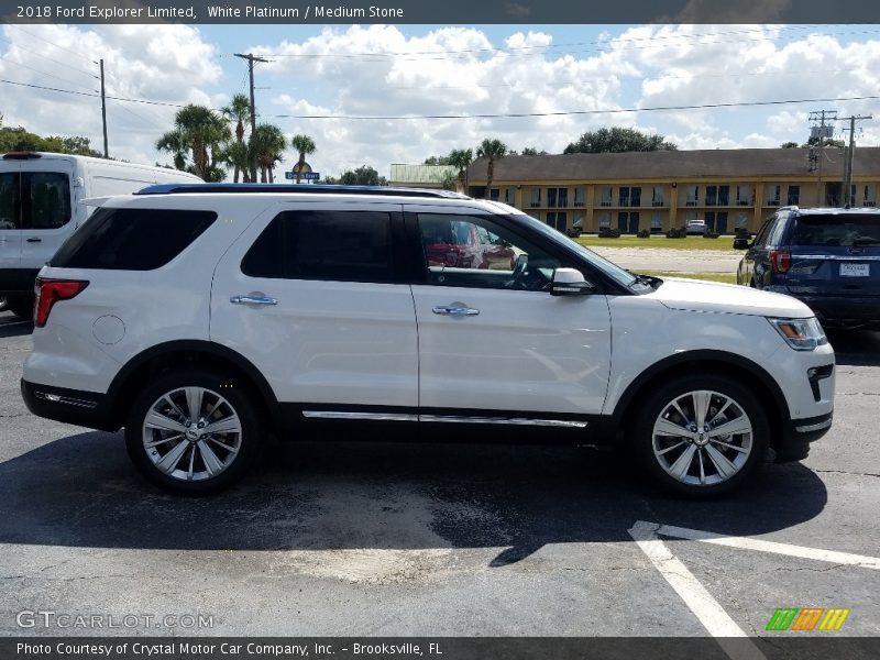 White Platinum / Medium Stone 2018 Ford Explorer Limited