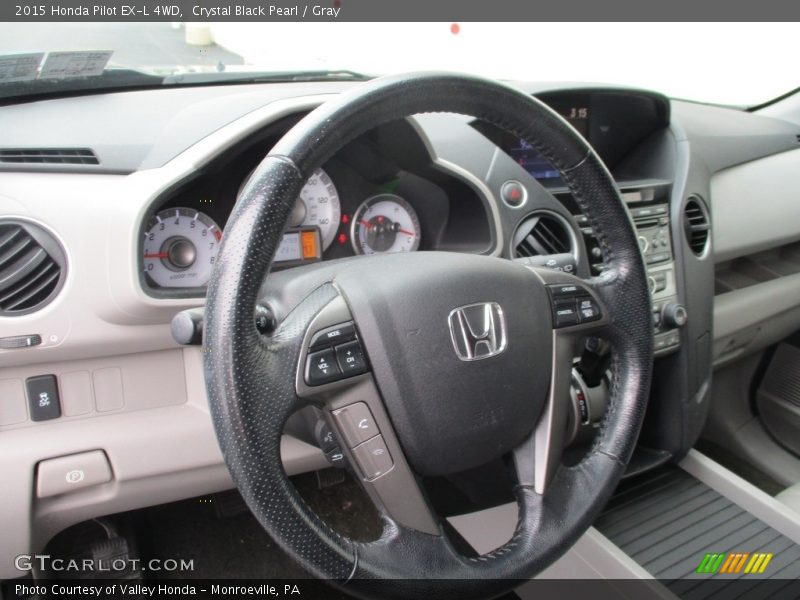 Crystal Black Pearl / Gray 2015 Honda Pilot EX-L 4WD