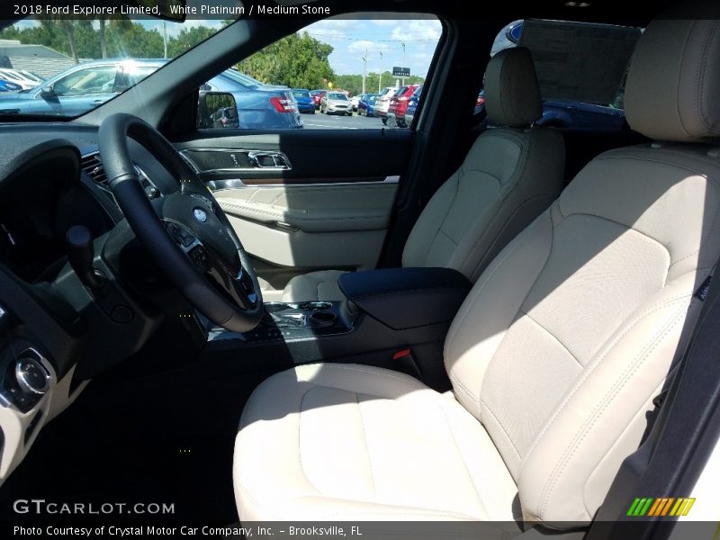 White Platinum / Medium Stone 2018 Ford Explorer Limited