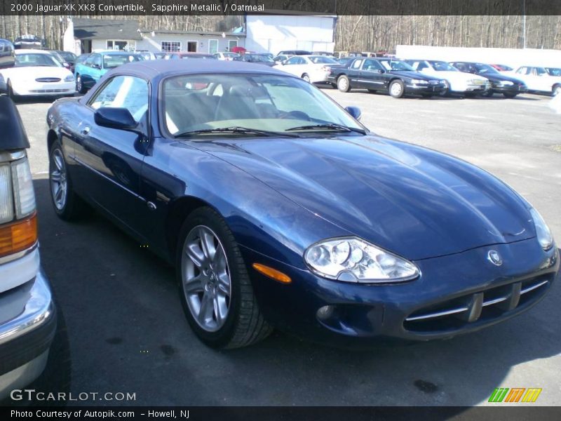 Sapphire Metallic / Oatmeal 2000 Jaguar XK XK8 Convertible