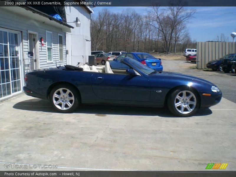 Sapphire Metallic / Oatmeal 2000 Jaguar XK XK8 Convertible