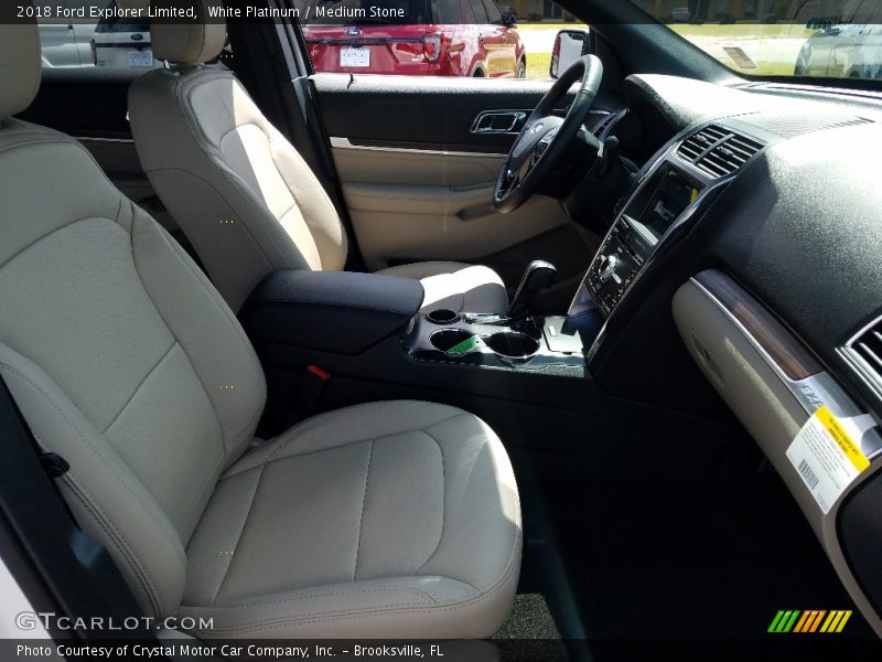 White Platinum / Medium Stone 2018 Ford Explorer Limited