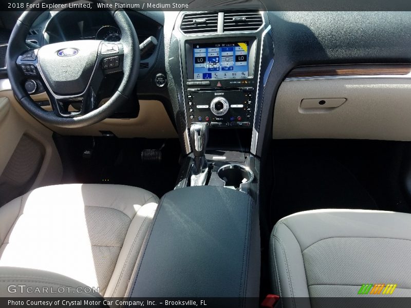 White Platinum / Medium Stone 2018 Ford Explorer Limited