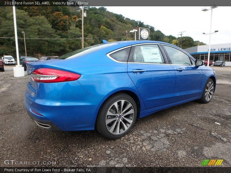 Velocity Blue / Ebony 2019 Ford Fusion SEL AWD