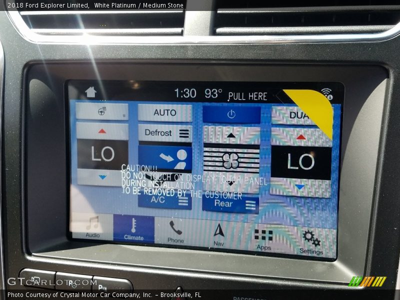 White Platinum / Medium Stone 2018 Ford Explorer Limited