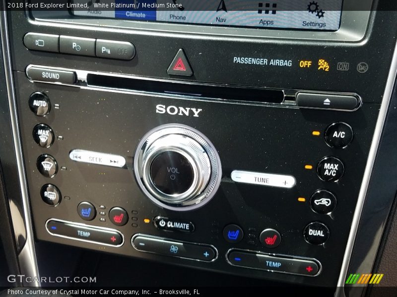 White Platinum / Medium Stone 2018 Ford Explorer Limited
