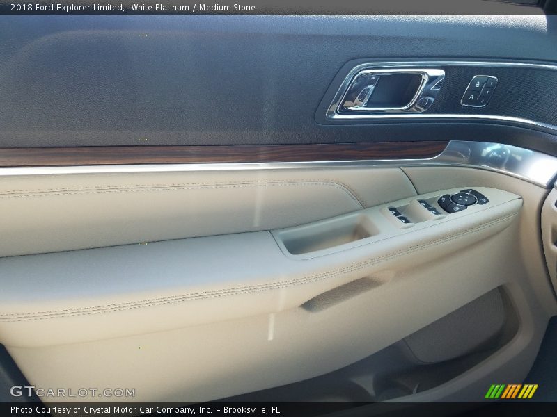 White Platinum / Medium Stone 2018 Ford Explorer Limited
