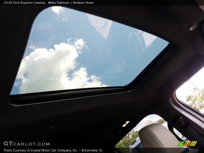 White Platinum / Medium Stone 2018 Ford Explorer Limited