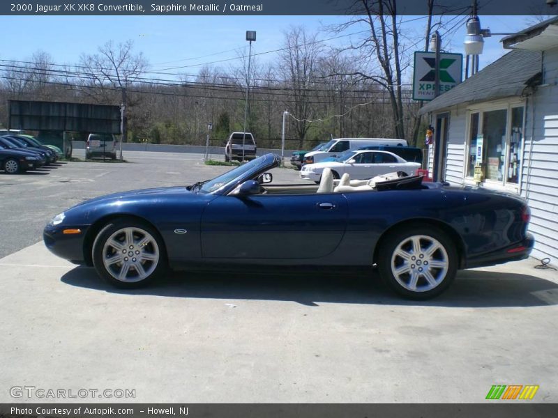 Sapphire Metallic / Oatmeal 2000 Jaguar XK XK8 Convertible