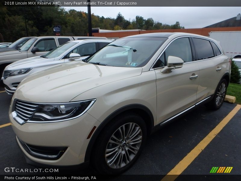 Ivory Pearl Metallic Tri-Coat / Cappuccino 2018 Lincoln MKX Reserve AWD