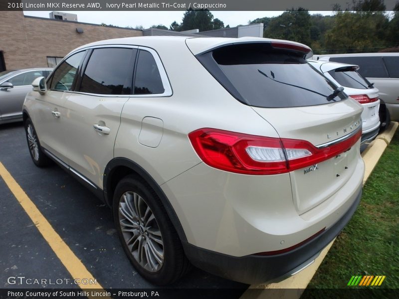 Ivory Pearl Metallic Tri-Coat / Cappuccino 2018 Lincoln MKX Reserve AWD