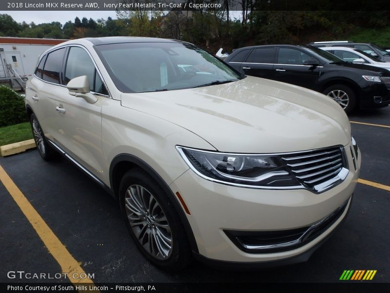 Ivory Pearl Metallic Tri-Coat / Cappuccino 2018 Lincoln MKX Reserve AWD