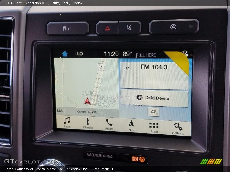 Navigation of 2018 Expedition XLT