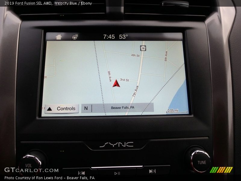 Navigation of 2019 Fusion SEL AWD
