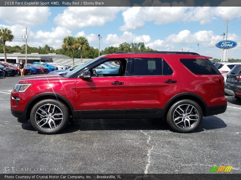 Ruby Red / Ebony Black 2018 Ford Explorer Sport 4WD