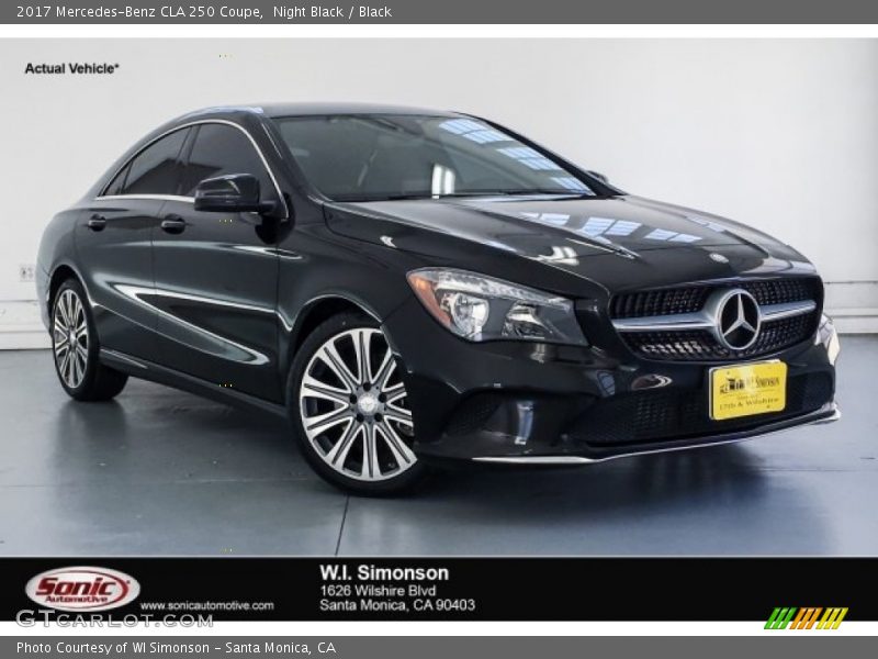 Night Black / Black 2017 Mercedes-Benz CLA 250 Coupe