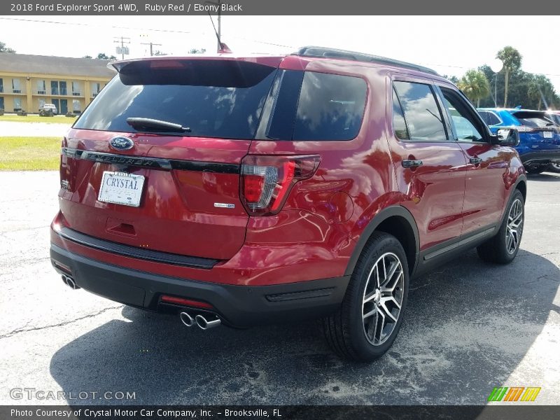 Ruby Red / Ebony Black 2018 Ford Explorer Sport 4WD