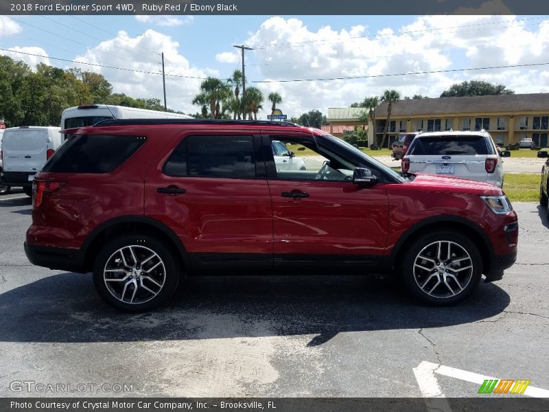 Ruby Red / Ebony Black 2018 Ford Explorer Sport 4WD