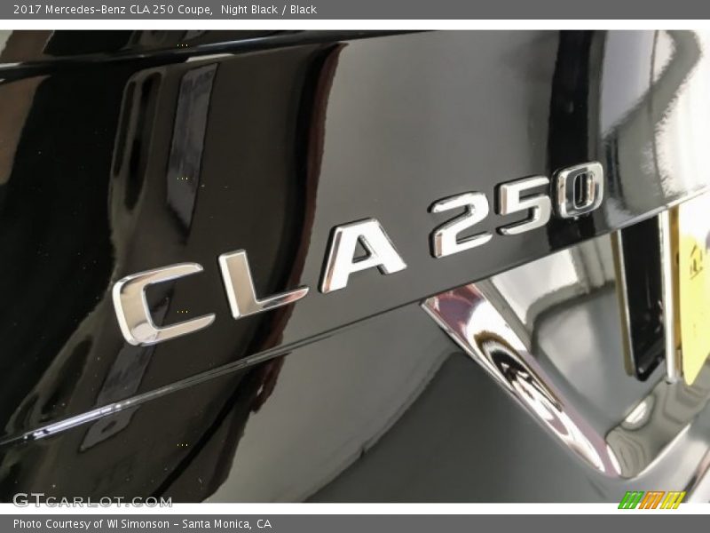 Night Black / Black 2017 Mercedes-Benz CLA 250 Coupe
