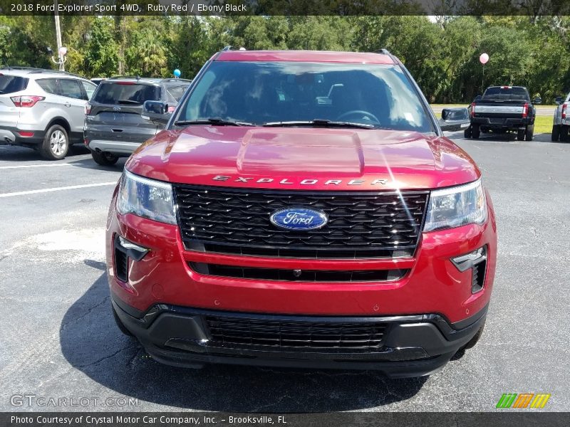 Ruby Red / Ebony Black 2018 Ford Explorer Sport 4WD