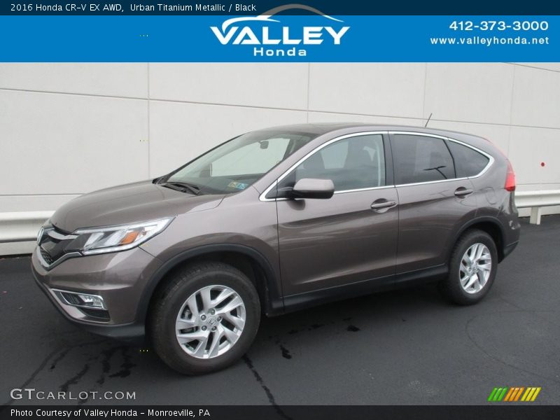 Urban Titanium Metallic / Black 2016 Honda CR-V EX AWD