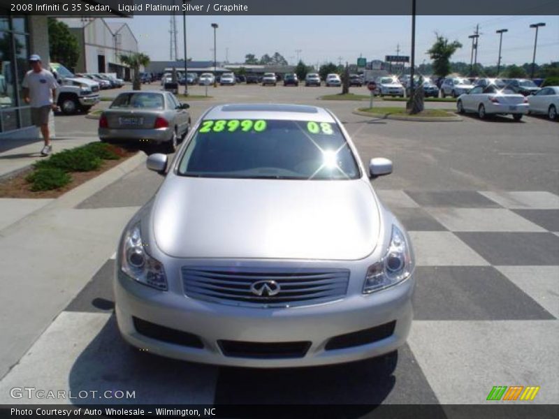 Liquid Platinum Silver / Graphite 2008 Infiniti G 35 Sedan