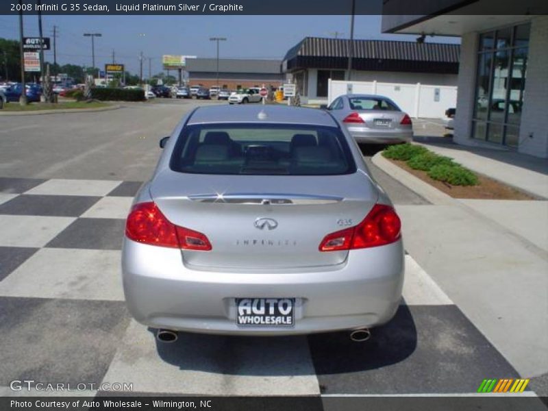 Liquid Platinum Silver / Graphite 2008 Infiniti G 35 Sedan