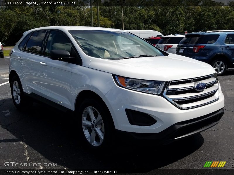 Oxford White / Dune 2018 Ford Edge SE