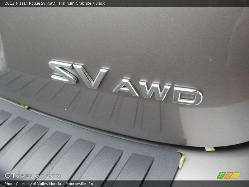 Platinum Graphite / Black 2012 Nissan Rogue SV AWD