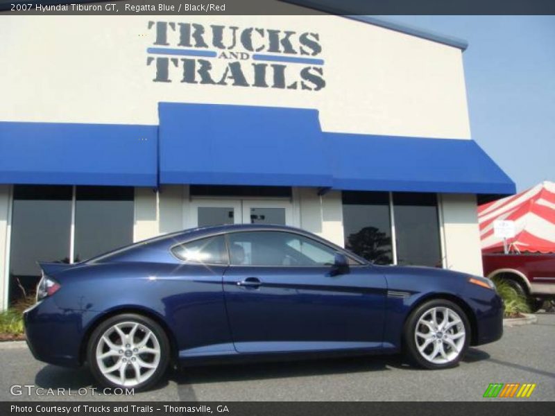 Regatta Blue / Black/Red 2007 Hyundai Tiburon GT