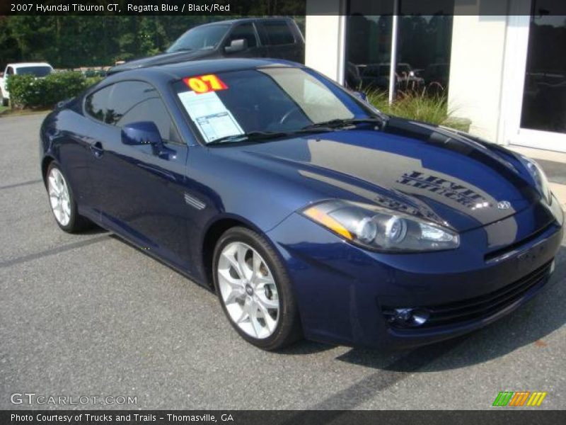 Regatta Blue / Black/Red 2007 Hyundai Tiburon GT