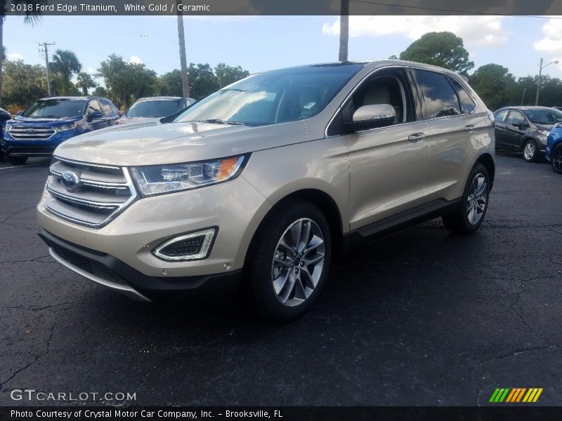 White Gold / Ceramic 2018 Ford Edge Titanium