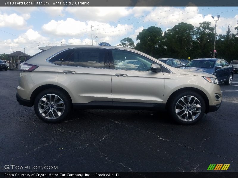 White Gold / Ceramic 2018 Ford Edge Titanium