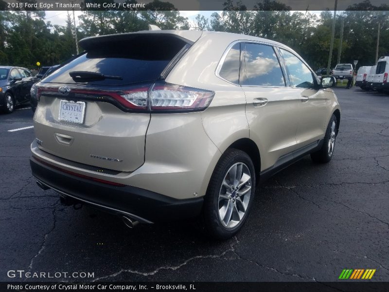 White Gold / Ceramic 2018 Ford Edge Titanium