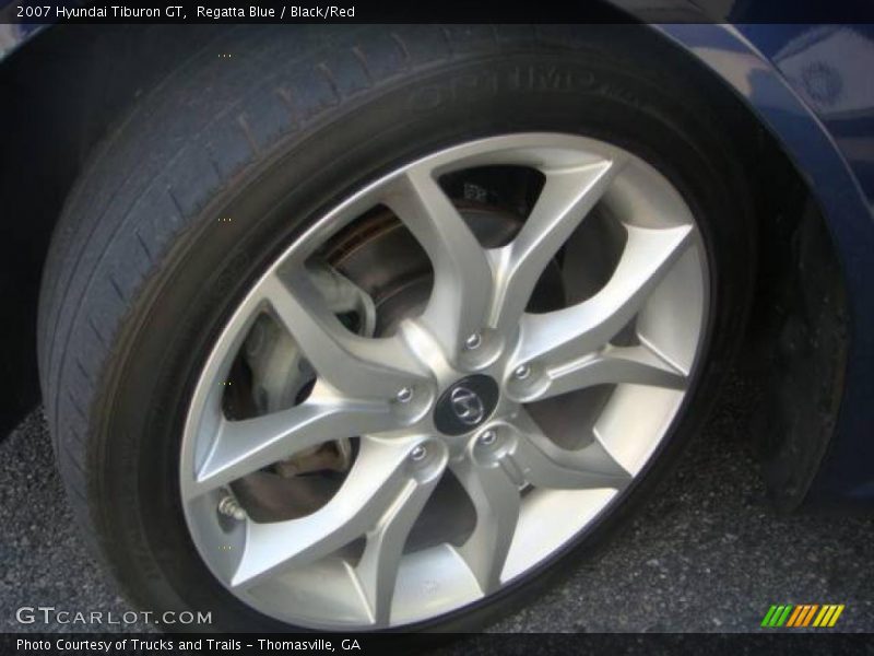 Regatta Blue / Black/Red 2007 Hyundai Tiburon GT