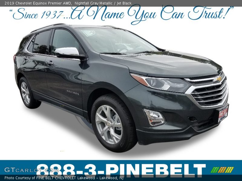 Nightfall Gray Metallic / Jet Black 2019 Chevrolet Equinox Premier AWD
