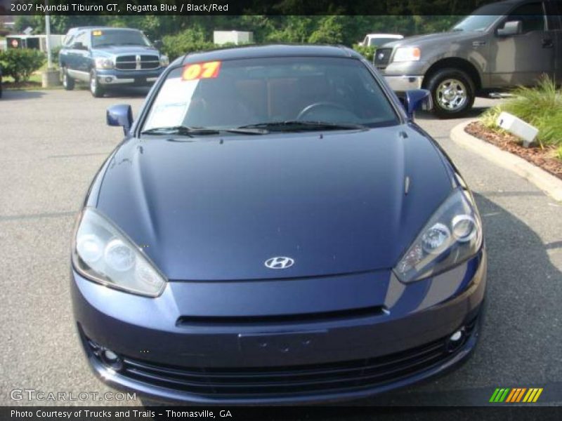 Regatta Blue / Black/Red 2007 Hyundai Tiburon GT