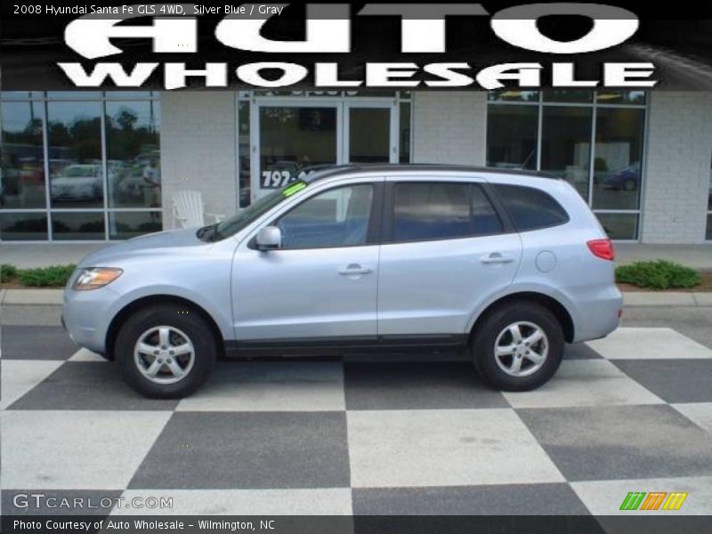 Silver Blue / Gray 2008 Hyundai Santa Fe GLS 4WD