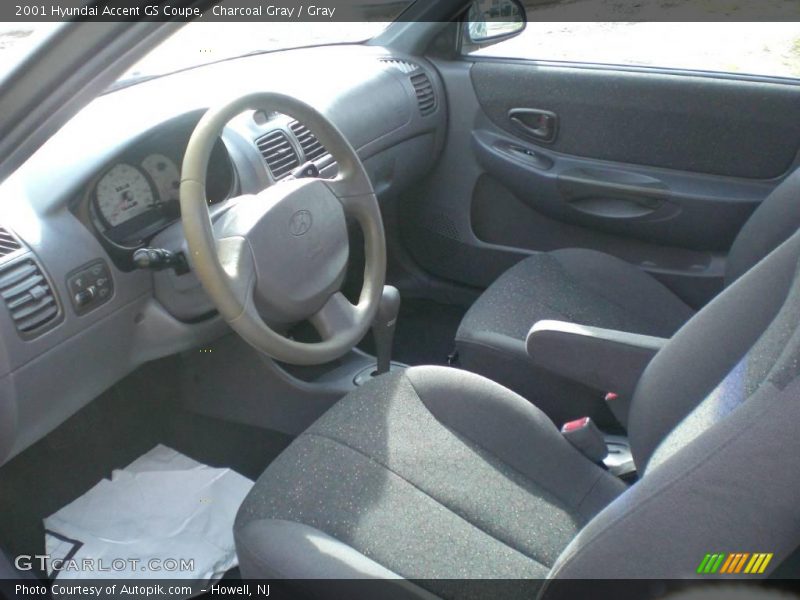 Charcoal Gray / Gray 2001 Hyundai Accent GS Coupe